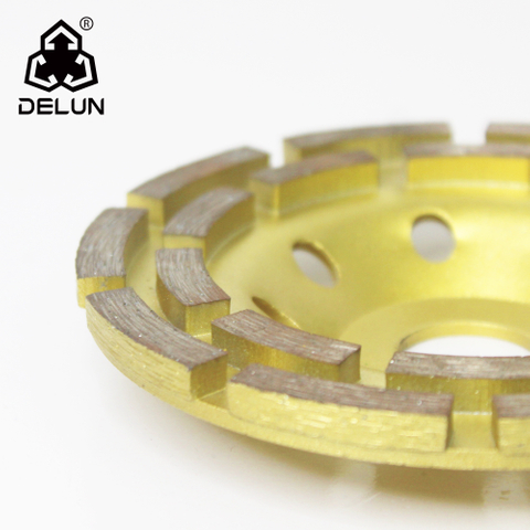DELUN 5 Inch Sintering Diamond Segments Grinding Wheels for Concrete Epoxy Mastics
