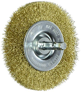 DELUN High precision Coarse Crimped Carbon with 1/4-Inch Hex Shank Wire Wheel for Cleaning Rust Iron