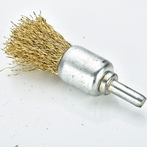DELUN Wire Brush for Drill 1-Inch Crimped End Wire Brushes 1/4" Hex Shank for Paint-Surface and Small Spaces