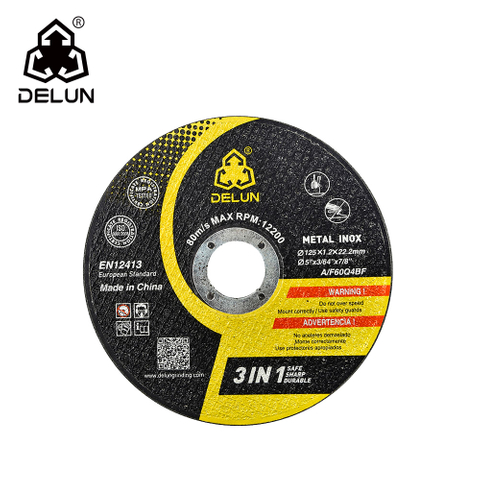 DELUN China Factory Best Quality Level 125mm 5 Inch Abrasive Angle Grinder Cut Off Disc