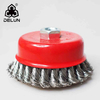 DELUN China Manufacture Recommended Goods 2.5 Inch 65mm Twisted Cup Brush with High Quality