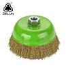 DELUN 4 Inch Crimped Wire Wheel Cup Brush with High Quality