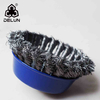 DELUN custom made 4inch steel wire brush stainless steel for polishing steel