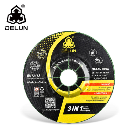 DELUN 4 Inch Recommended Goods Aluminum Oxide Grinding Disc with Long Duration Time with MPA