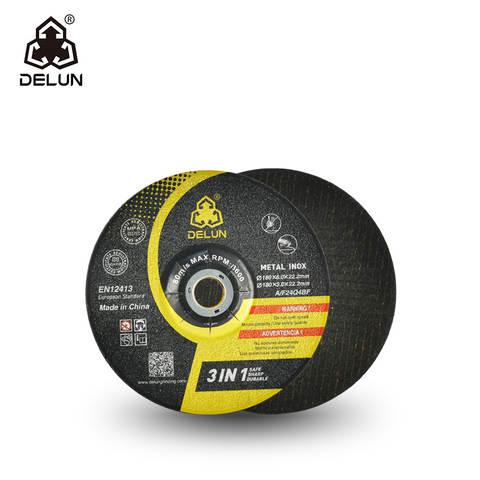 DELUN EN12413 Standard High Performance Thin 7 Inch 180mm Cutting Disc for Metal OEM Supported Abrasive Tools Hot Sale 