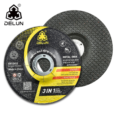 DELUN China Suppliers 5 Inch 125mm Attractive Price New T 27 Metal Grinding Disc for Polishing Steel And Rust Removal 