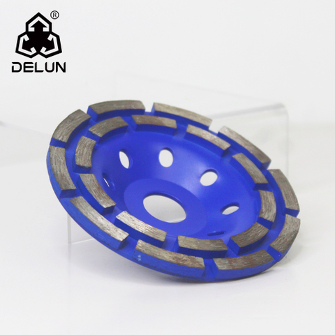 DELUN 7" Diamond Cup Grinding Removing Disc Wheel for Any Concrete with CDB Newest Technology