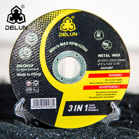 DELUN China Supplier International Standard125mm 5 Inch Abrasive Cutting Disc Thin Crust