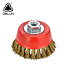 DELUN International Standard 4 Inch 100mm Twisted Wire Brush for Angle Grinder