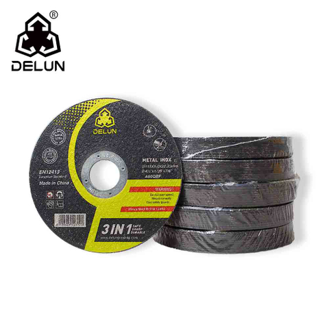 DELUN 115mm Stainless Steel Abrasive Cutting Disc for Round Steel International Standard Factory Direct Sale 