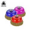 DELUN Amazon Hot Sale Steel Crimped Wire Round Brushes for Welding Cleaning Source Factory