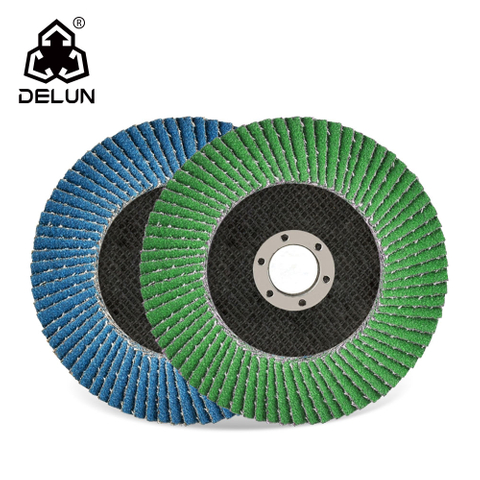 DELUN China Suppliers Hot Selling 4 Inch 100mm Type 29 Zirconia Aluminum Oxide Inox Flap Wheels
