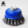 DELUN custom made 4inch steel wire brush stainless steel for polishing steel