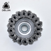 DELUN Most Popular Durable Using 2.5inch Brass Bolw Twisted Wire Wheel Cup Brushes Angle Grinder Cheap Price