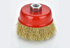 DELUN Wire Wheels Steel Cup Brush 100 Mm 4 Inch Crimped Wire Cup Brush for Paint Rust Metal With Nut
