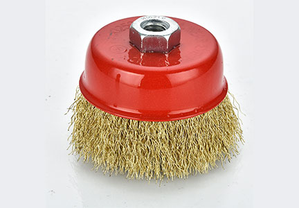 DELUN Wire Wheels Steel Cup Brush 100 Mm 4 Inch Crimped Wire Cup Brush for Paint Rust Metal With Nut