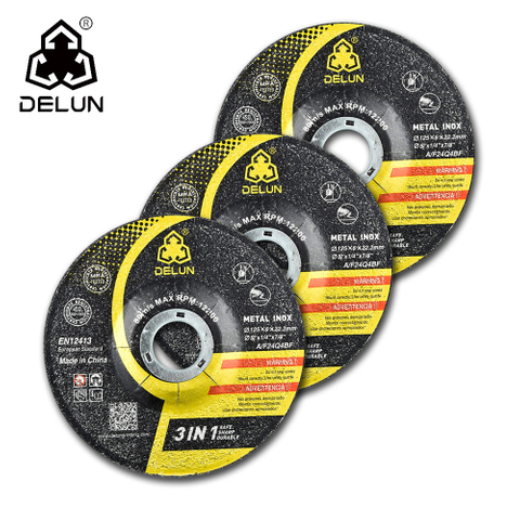  DELUN China Supplies Internaional Standard CE Certification 125 mm 80 Grit Aluminum Oxide Grinding Wheel For Stainless Steel and Metal 
