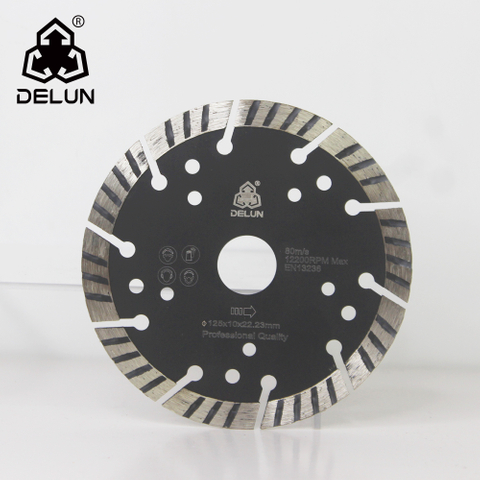 DELUN 14" Turbo Combo Diamond Blade with Steel Core Saw Blades for Angle Grinder Ceramic Tile Granite