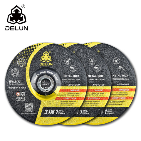 DELUN 7" 180mm Grinding Wheels Aluminum Oxide Discs for Metal 