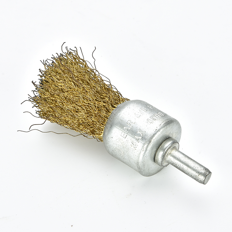 DELUN Wire Brush for Drill 1-Inch Crimped End Wire Brushes 1/4" Hex Shank for Paint-Surface and Small Spaces