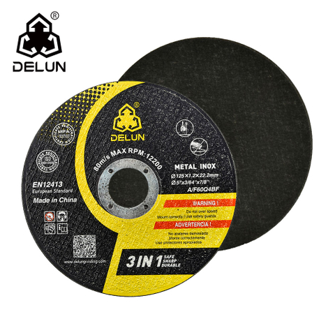 DELUN China Factory High Performance 125mm 5 Inch Abrasive Cutting Disc for Stainless Steel
