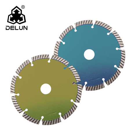 DELUN 7 Inch 180mm Segmented Diamond Saw Blade Dry Or Wet Cutting General Purpose For Concrete Stone Brick