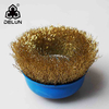 DELUN 2.5/3/4INCH Crimped Wire Brush for Metal Rust Removel Wire Brush Stainless Steel