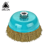 DELUN 2.5/3/4INCH Crimped Wire Brush for Metal Rust Removel Wire Brush Stainless Steel
