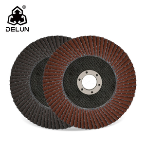 DELUN 125 Mm 40/120 Grit Aluminium Oxide Flap Disc for Grinding And Polishing
