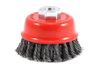 DELUN Wire Wheels Steel Cup Brush 100 Mm 4 Inch Crimped Wire Cup Brush for Paint Rust Metal With Nut