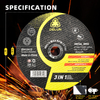 DELUN International Standard Sharp Thin 6 inch/150mm Aluminium Oxide Abrasive Cutting Disc Wheel For Metal Polishing