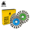 DELUN Twisted Carbon Steel Round Shape Wheel Brush Industrial Supply AMAZON Supplier
