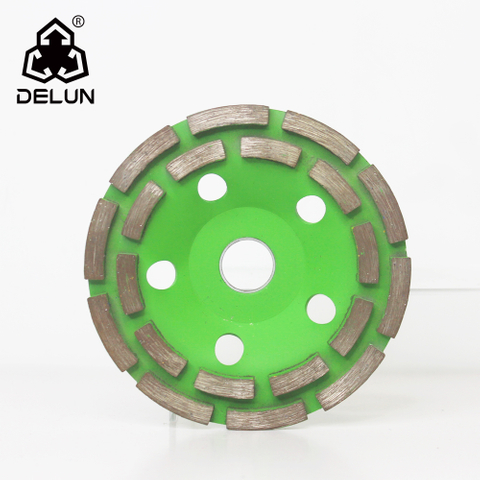 DELUN 7'' 5/8-11 Concrete Grinder Cup Wheel for Floor Grinding Masnory 180mm Arrow Segment Garage Disk