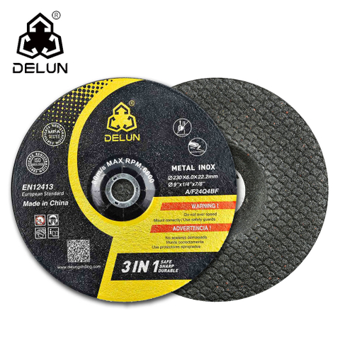 DELUN China Supplies International Standand 230 Mm Zirconia Oxide Stainless Steel Grinding Wheel for Anger Grinding Machine 