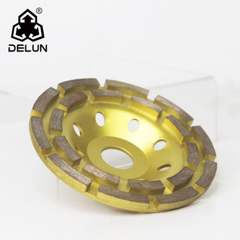 DELUN 7" Aggressive Grinding Wheel #18/20 Diamond 5/8"-11 Arbor for Paint Coating Removal