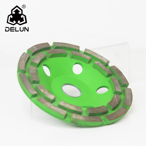 DELUN 7'' 5/8-11 Concrete Grinder Cup Wheel for Floor Grinding Masnory 180mm Arrow Segment Garage Disk