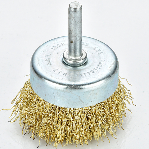 DELUN Chian Supplier Shaft Wire Cup Brush for Drill 1/4 Inch Hex Shank 0.01Inch Coarse Carbon Steel