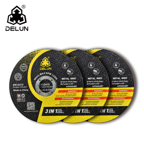DELUN China Supplier European Standard125mm 5 Inch Abrasive Cutting Disc Thin Groove