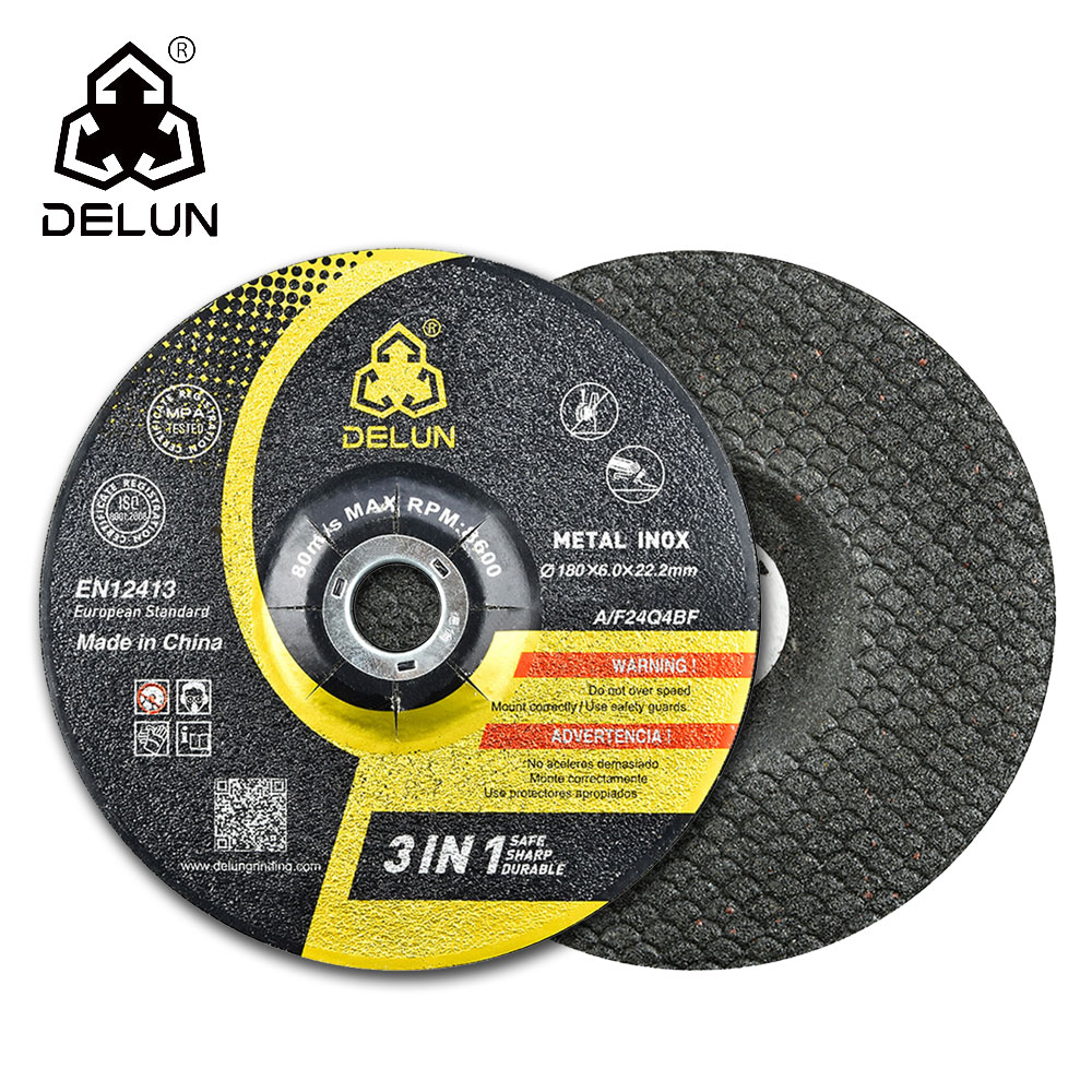 DELUN 7 Inch Diamond Grinding Disc Concrete Aluminum Oxide Discs for Plishing And Grinding 
