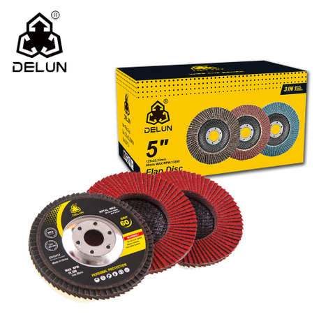 DELUN China Manufacture 6 Inch Flap Wheel with Great Performance And EN12413 Standard