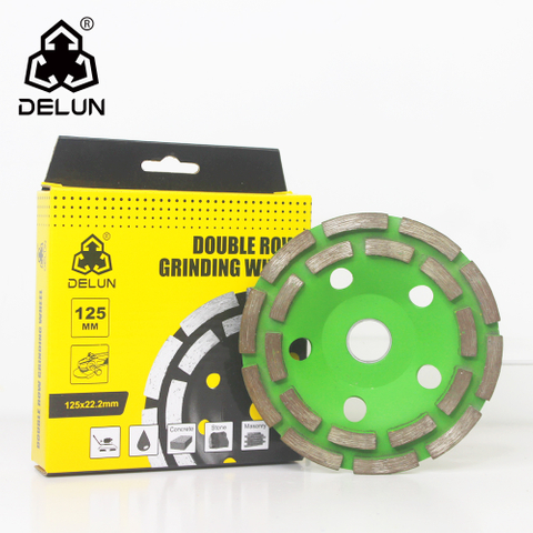 DELUN Concrete Diamond Grinding Cup Wheel 7" Turbo Cup Diamond Wheel for Cutting Grinding Shaping 