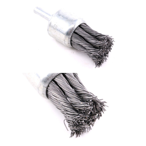 DELUN Innovative Spiral Knotted And Crimped Wires Brush Construction for Rust Removal