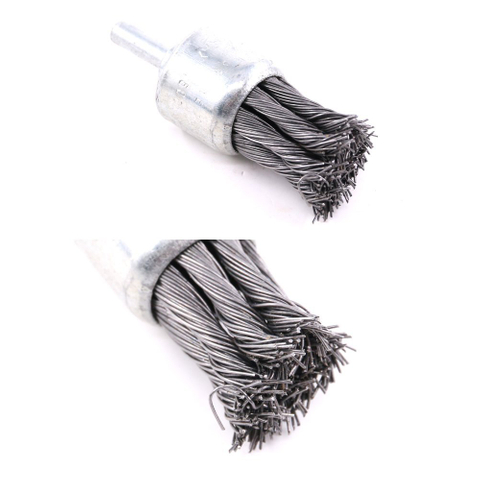 DELUN High-performance Brass-plated Crimped Wire Brush Ideal for Removal of Rust Corrosion And Paint