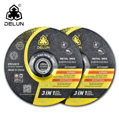 DELUN Producer High End 7" Grinding Wheel For Grinders - Aggressive Grinding For Metal - 7 X 1/4 X 7/8-Inch