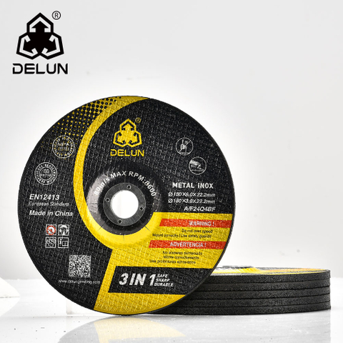 DELUN Wholesale Disc 7inch Double External Reinforced with High Tensile Strength Fiberglass Polishing Wheel