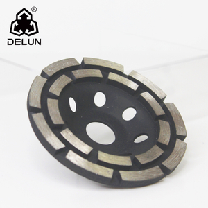 DELUN Cost Effective 115 mm High-Precision Resin Cup Shape Polishing Double Row Diamond Grinding Wheel