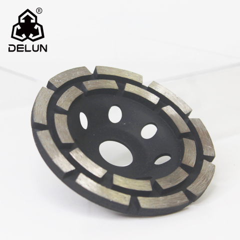 DELUN Cost Effective 115 Mm High-Precision Resin Cup Shape Polishing Double Row Diamond Grinding Wheel