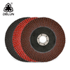 DELUN China Factory High Quality 125mm 120 Grit Alumina Oxide Flap Disc For Steel and Wood