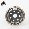 DELUN Diamond Cup Grinding Wheels for Concrete 16 Double Row Segments 5/8"-11 Arbor