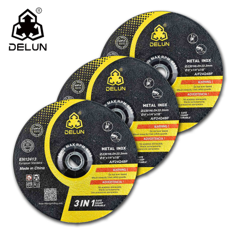 DELUN Wholesale Factory 9-Inch Metal Cutting And Grinding Disc Depressed Center Cut Off Grind Wheel 